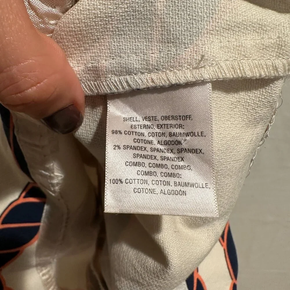 ANTHROPOLOGIE Maeve Nautical Rope Print Bow-Back Shift Mini Dress, Size 6 - Picture 7 of 7